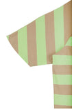 アジョバイアジョ（AJOBYAJO) Stripe Oversized Polo Shirt [Green]