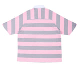 アジョバイアジョ（AJOBYAJO) Stripe Oversized Polo Shirt [Pink]