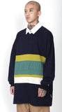 アジョバイアジョ（AJOBYAJO) Logo Embossed Polo Shirt [Navy]