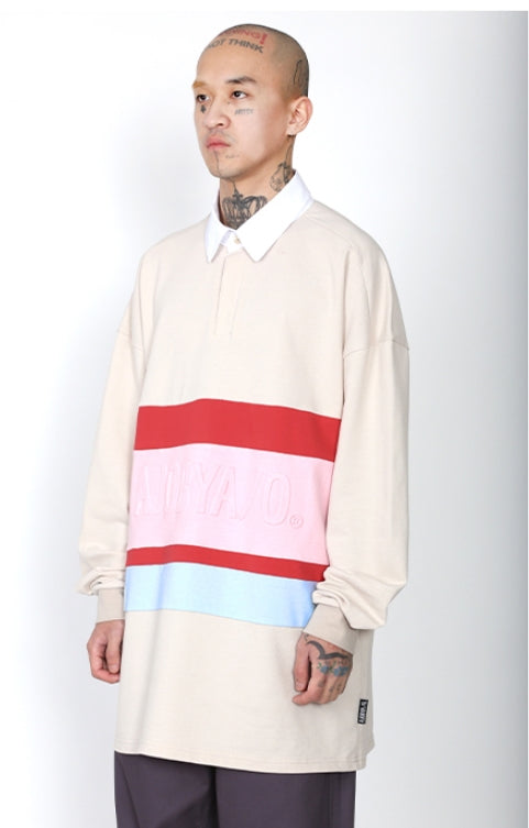 アジョバイアジョ（AJOBYAJO) Logo Embossed Polo Shirt [Ivory]