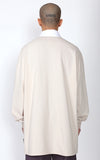 アジョバイアジョ（AJOBYAJO) Logo Embossed Polo Shirt [Ivory]