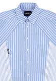 アジョバイアジョ（AJOBYAJO) Cross Mixed stripe Shirt [Blue]