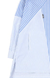 アジョバイアジョ（AJOBYAJO) Cross Mixed stripe Shirt [Blue]