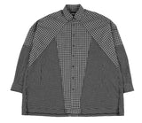 アジョバイアジョ（AJOBYAJO) Cross Mixed check Shirt [Black]