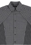 アジョバイアジョ（AJOBYAJO) Cross Mixed check Shirt [Black]