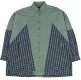 アジョバイアジョ（AJOBYAJO) Cross Mixed check Shirt [Green]