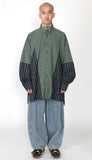 アジョバイアジョ（AJOBYAJO) Cross Mixed check Shirt [Green]