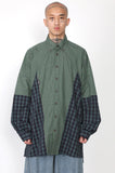 アジョバイアジョ（AJOBYAJO) Cross Mixed check Shirt [Green]