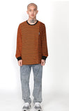 アジョバイアジョ（AJOBYAJO) Stripe Mixed Long Sleeve [Orange]