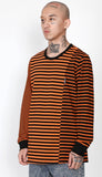 アジョバイアジョ（AJOBYAJO) Stripe Mixed Long Sleeve [Orange]