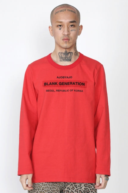 アジョバイアジョ（AJOBYAJO) Blank Generation Long Sleeve [Red]