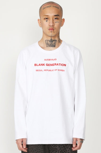 アジョバイアジョ（AJOBYAJO) Blank Generation Long Sleeve [White]