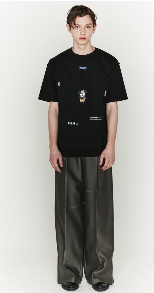 ORDINARY PEOPLE(オーディナリーピープル) [ ORDINARYPEOPLE & DISNEY ] SEA ROBBER MICKEY BLACK T-SHIRTS