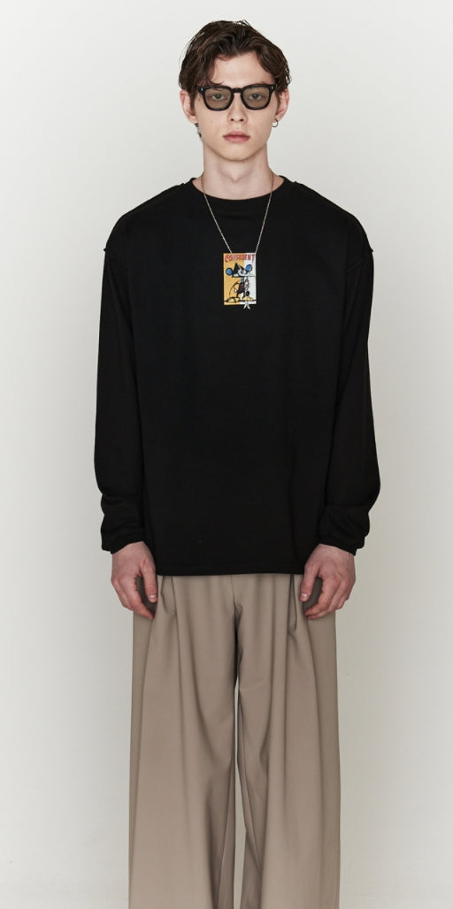 ORDINARY PEOPLE(オーディナリーピープル)  [ ORDINARYPEOPLE X DISNEY ] PAINTER MICKEY BLACK SLEEVES