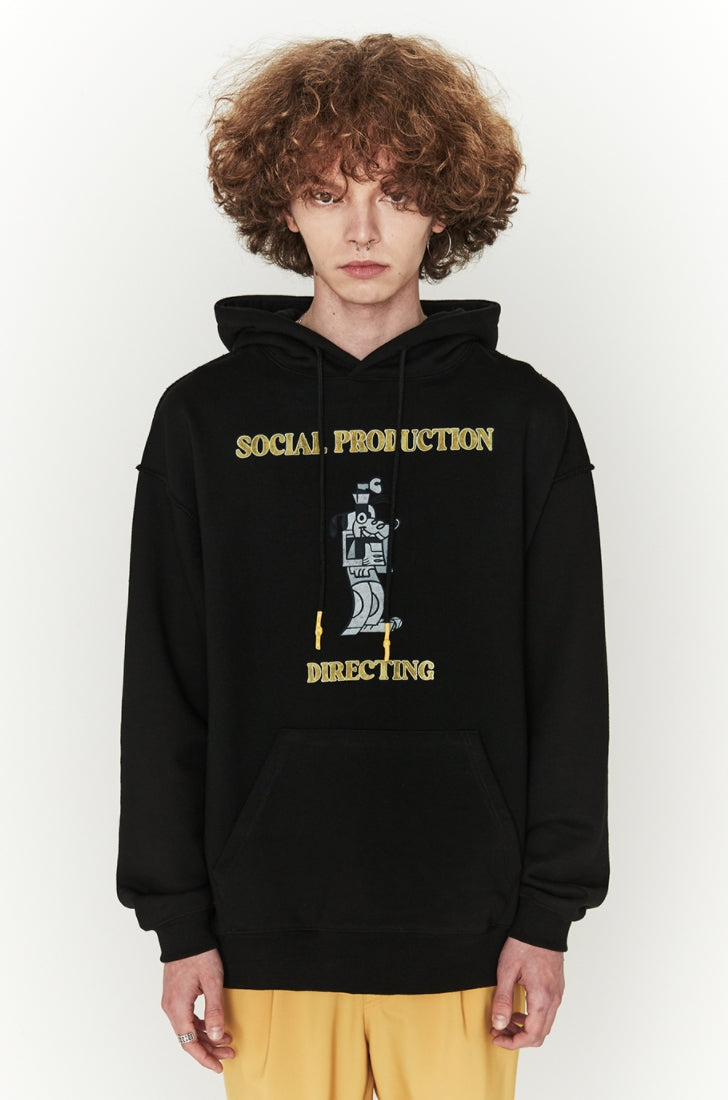 ORDINARY PEOPLE(オーディナリーピープル)  [ ORDINARYPEOPLE X DISNEY ] DIRECTING GOOFY BLACK HOODIE