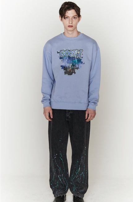 ORDINARY PEOPLE(オーディナリーピープル)  [ ORDINARYPEOPLE X DISNEY ] HALLOWEEN GOOFY PURPLE SWEATSHIRTS