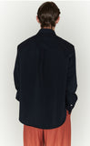 ORDINARY PEOPLE(オーディナリーピープル)  UNBALANCED DETAIL NAVY SHIRTS
