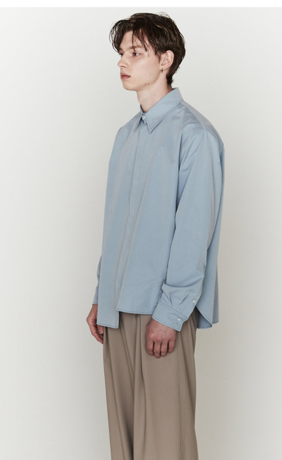 ORDINARY PEOPLE(オーディナリーピープル)  UNBALANCED DETAIL BLUEGREY SHIRTS