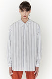 ORDINARY PEOPLE(オーディナリーピープル)  WHITE STRIPE CUTTING DETAIL SHIRTS