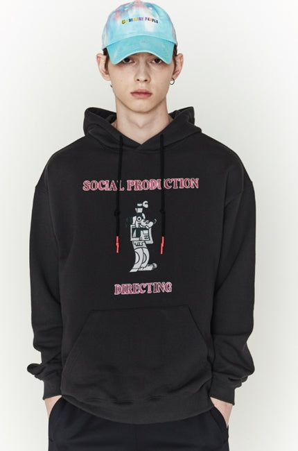 ORDINARY PEOPLE(オーディナリーピープル)  [ ORDINARYPEOPLE X DISNEY ] DIRECTING GOOFY CHARCOAL HOODIE