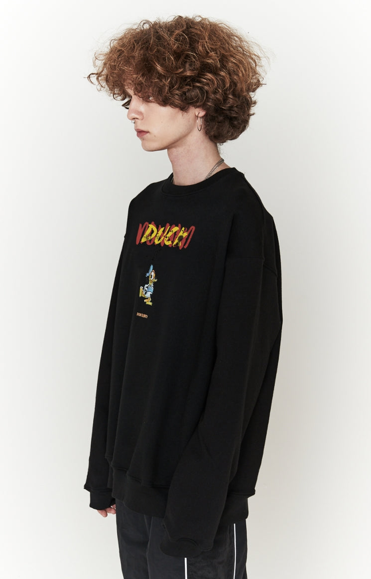 ORDINARY PEOPLE(オーディナリーピープル)  [ ORDINARYPEOPLE X DISNEY ] DANCING DONALD BLACK SWEATSHIRTS