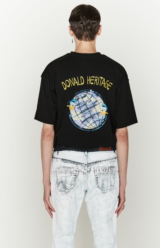 ORDINARY PEOPLE(オーディナリーピープル) [ ORDINARYPEOPLE & DISNEY ] HERITAGE DONALD DUCK BLACK T-SHIRTS