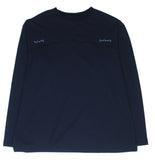 ORDINARY PEOPLE(オーディナリーピープル)  CUTTING DETAIL LOGO NAVY LONG SLEEVES