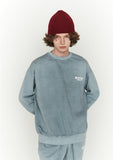 ORDINARY PEOPLE(オーディナリーピープル)  GARMENT DYING BLUEGREY LOGO SWEATSHIRTS