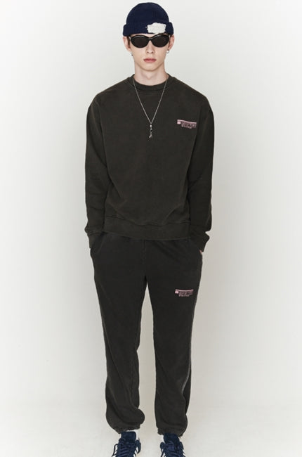 ORDINARY PEOPLE(オーディナリーピープル)  GARMENT DYING CHARCOALLOGO SWEATPANTS