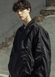 マスノウン(MASSNOUN)  3M SCOTCH BACK ZIPPER MA-1 OVERSIZED JACKET MSOPD001-BK