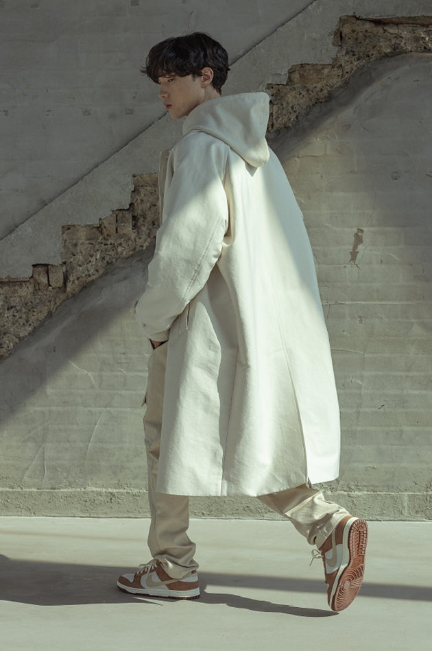 マスノウン(MASSNOUN)  SOLID OVERSIZED MAC COAT MSOCT001-IV