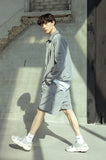 マスノウン(MASSNOUN)  CROPPED NYLON JACKET MSOJK003-GY