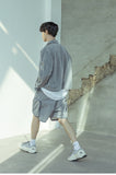 マスノウン(MASSNOUN)  CROPPED NYLON JACKET MSOJK003-GY