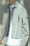 マスノウン(MASSNOUN)  CROPPED NYLON JACKET MSOJK003-GY