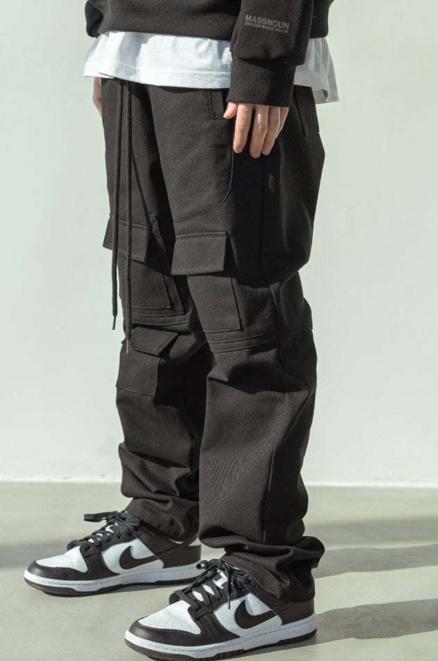 マスノウン(MASSNOUN)  MULTI CARGO COTTON PANTS MSOCP002-BK