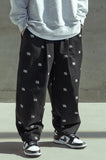 マスノウン(MASSNOUN)  TABLOID PATTERN PANTS MSOCP003-BK