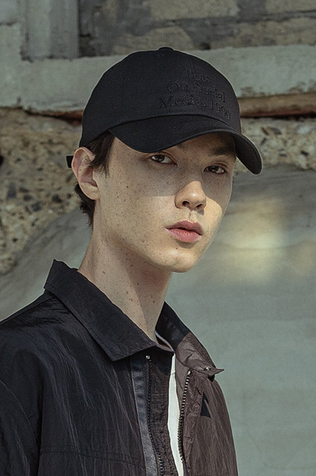 マスノウン(MASSNOUN)  TABLOID WASHEDCOTTON CAP MSOAC002-BK