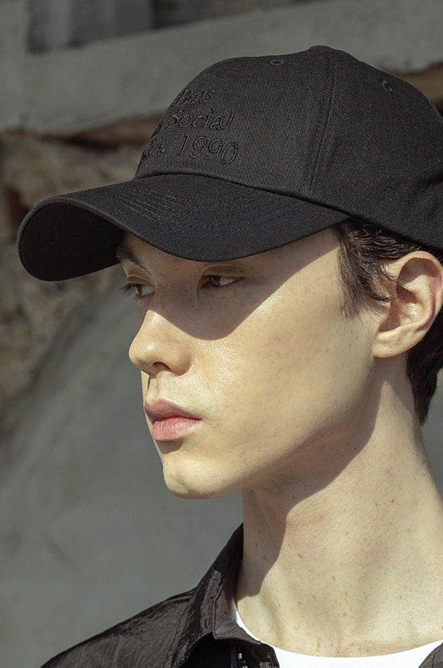 マスノウン(MASSNOUN)  TABLOID WASHEDCOTTON CAP MSOAC002-BK