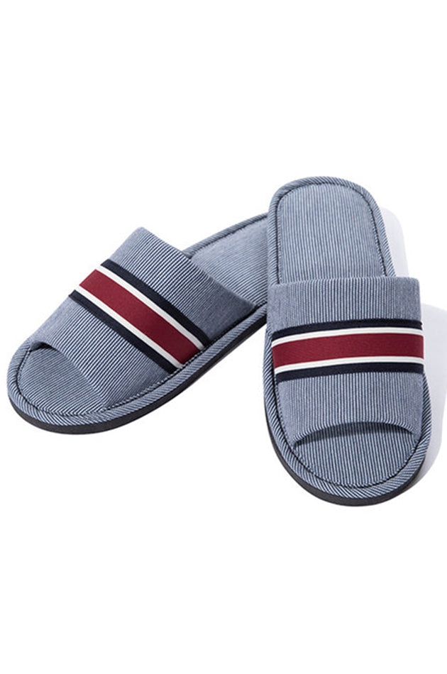 ロマンティッククラウン(ROMANTIC CROWN) stripe logo slipper_NAVY