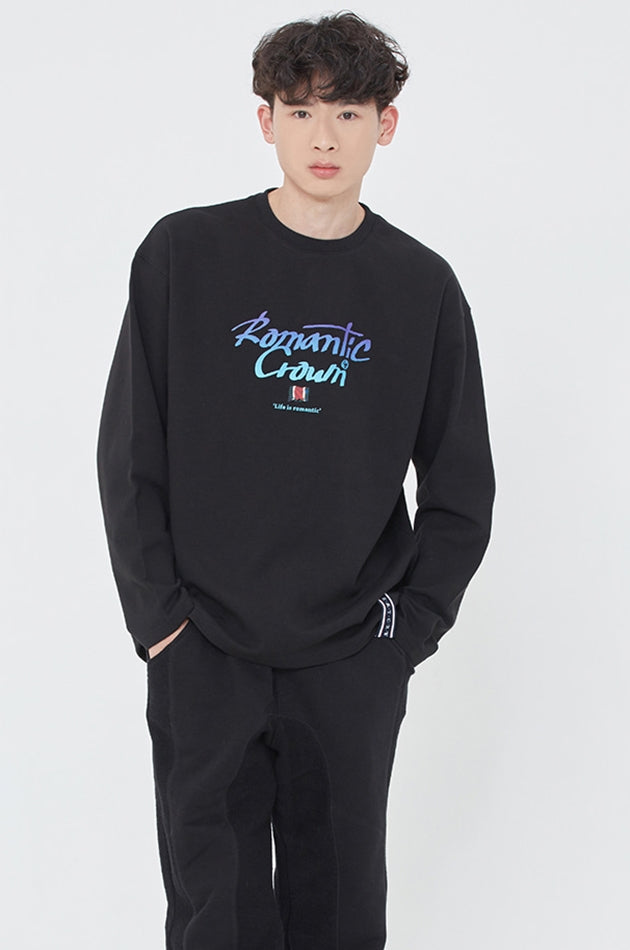 ROMANTIC CROWN★即発送★GRADATION LOGO LONG SLEEVES ロマンティッククラウン(ROMANTIC CROWN) GRADATION LOGO LONG