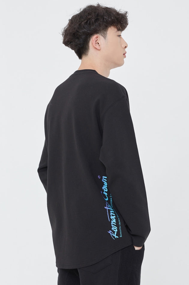 ロマンティッククラウン(ROMANTIC CROWN) GRADATION LOGO LONG SLEEVES_BLACK