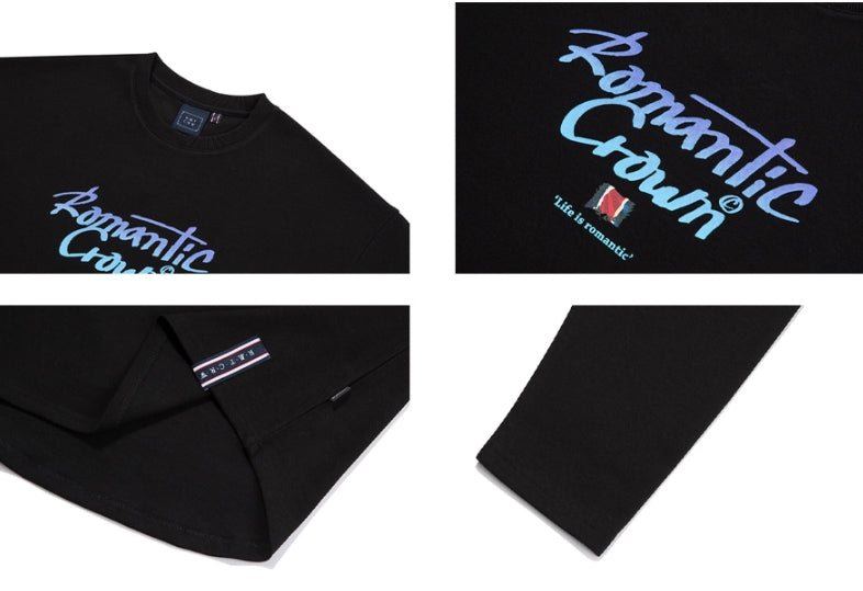 ROMANTIC CROWN★即発送★GRADATION LOGO LONG SLEEVES ロマンティッククラウン(ROMANTIC CROWN) GRADATION LOGO LONG
