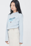 ロマンティッククラウン(ROMANTIC CROWN) GRADATION LOGO LONG SLEEVES_SKY BLUE