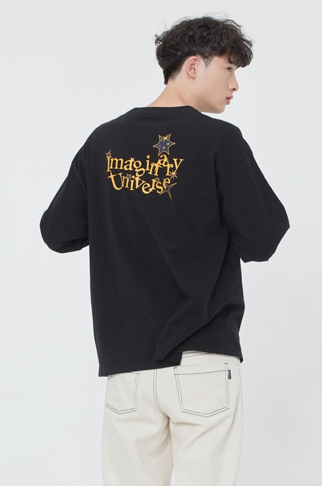 ロマンティッククラウン(ROMANTIC CROWN) UNIVERSE POCKET LONG SLEEVES_BLACK