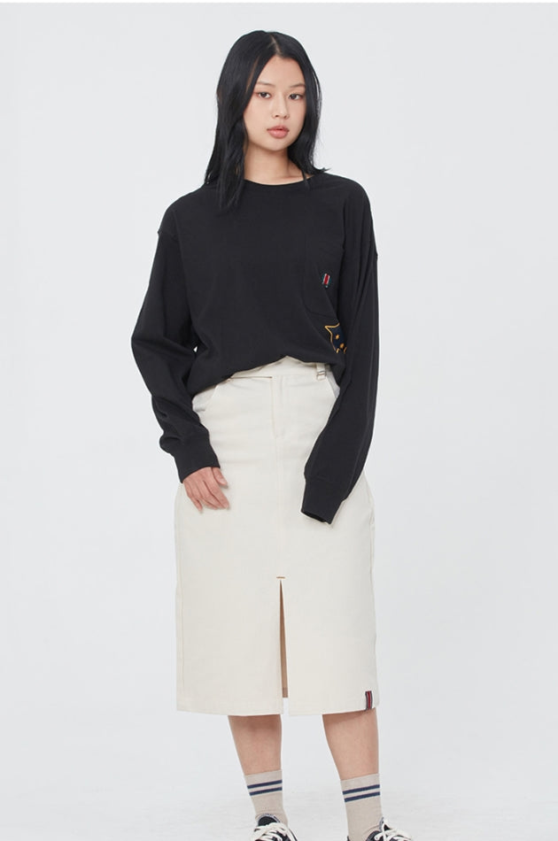 ロマンティッククラウン(ROMANTIC CROWN) UNIVERSE POCKET LONG SLEEVES_BLACK