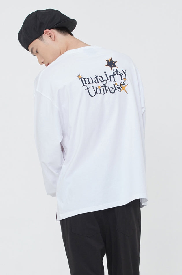 ロマンティッククラウン(ROMANTIC CROWN) UNIVERSE POCKET LONG SLEEVES_WHITE