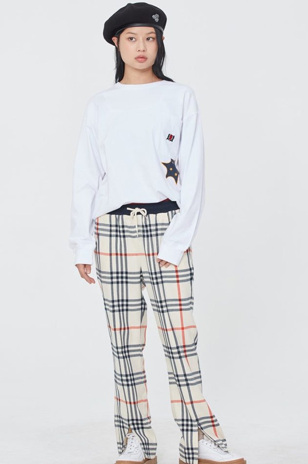 ロマンティッククラウン(ROMANTIC CROWN) UNIVERSE POCKET LONG SLEEVES_WHITE