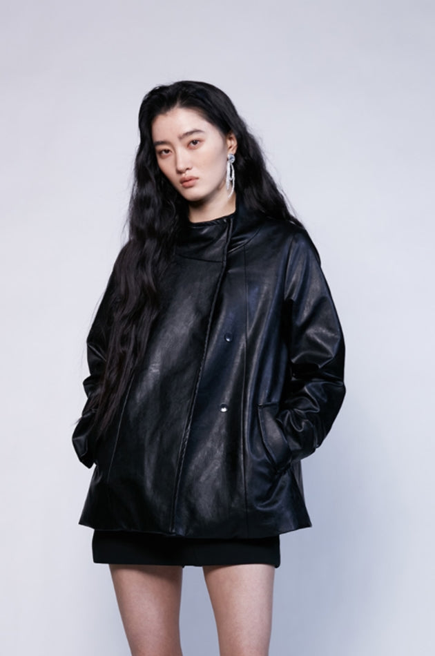 nache(ナチェ)  VINTAGE LEATHER HALF COAT