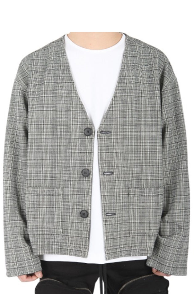 ランベルシオ(LANG VERSIO) 294 Checked Cardigan