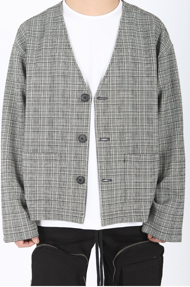 ランベルシオ(LANG VERSIO) 294 Checked Cardigan